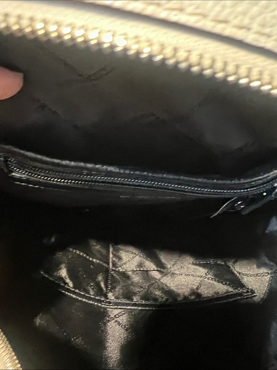 Michael Kors Black and White Logo Stripe Leather Backpack main image 6